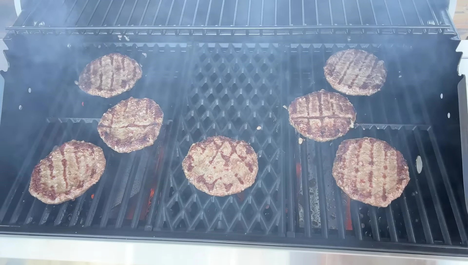 Close-up of the flavorizer bars on one of the grills.