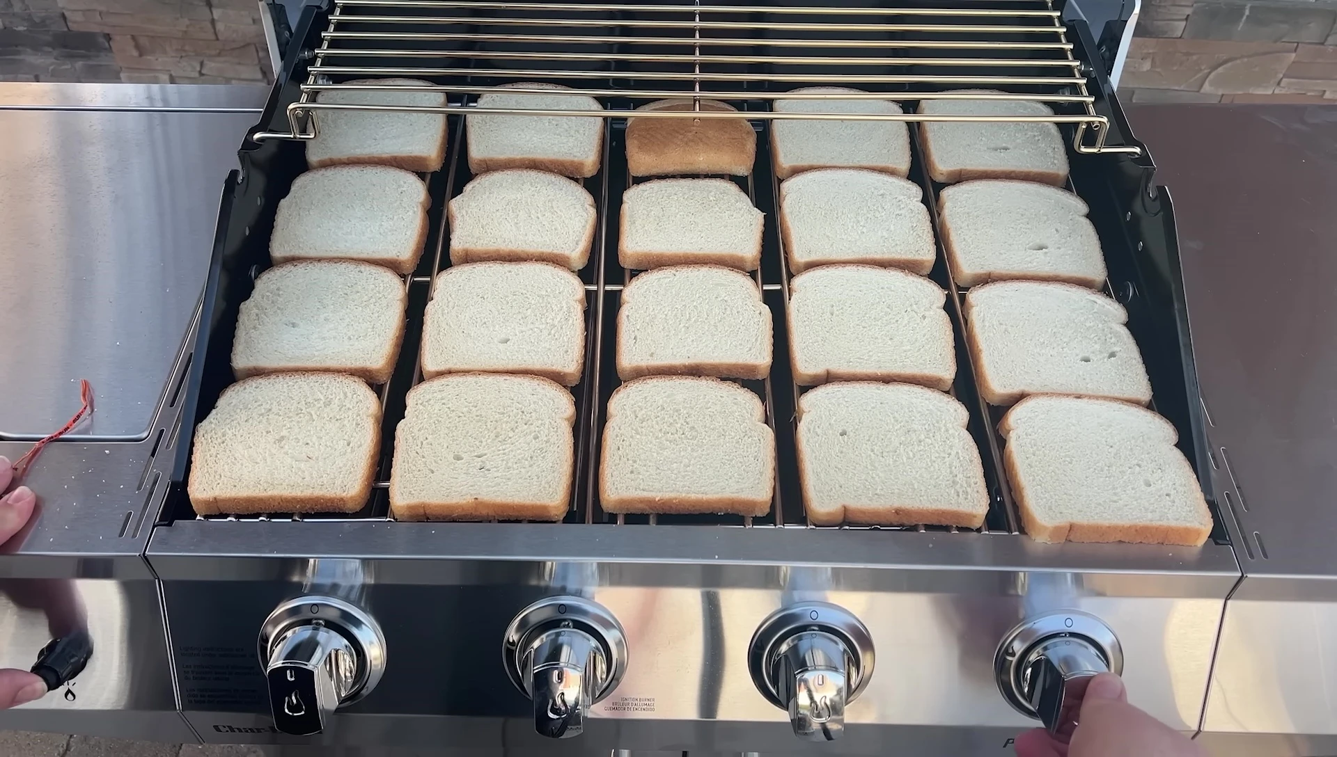 Bread test results on the Weber grill.