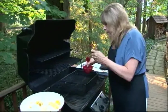 Prepare the grill: Place the vegetable basket on the grill. Brush the basket with vegetable oil to prevent sticking.
