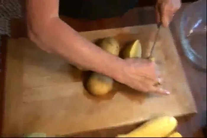 Microwave the potatoes: Place potatoes in a bowl with a little water, cover loosely (leave a vent), and microwave for 7-8 minutes.