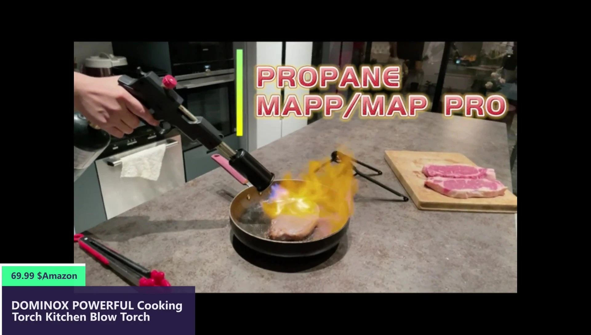 The Piezo ignition system of the cooking torch.