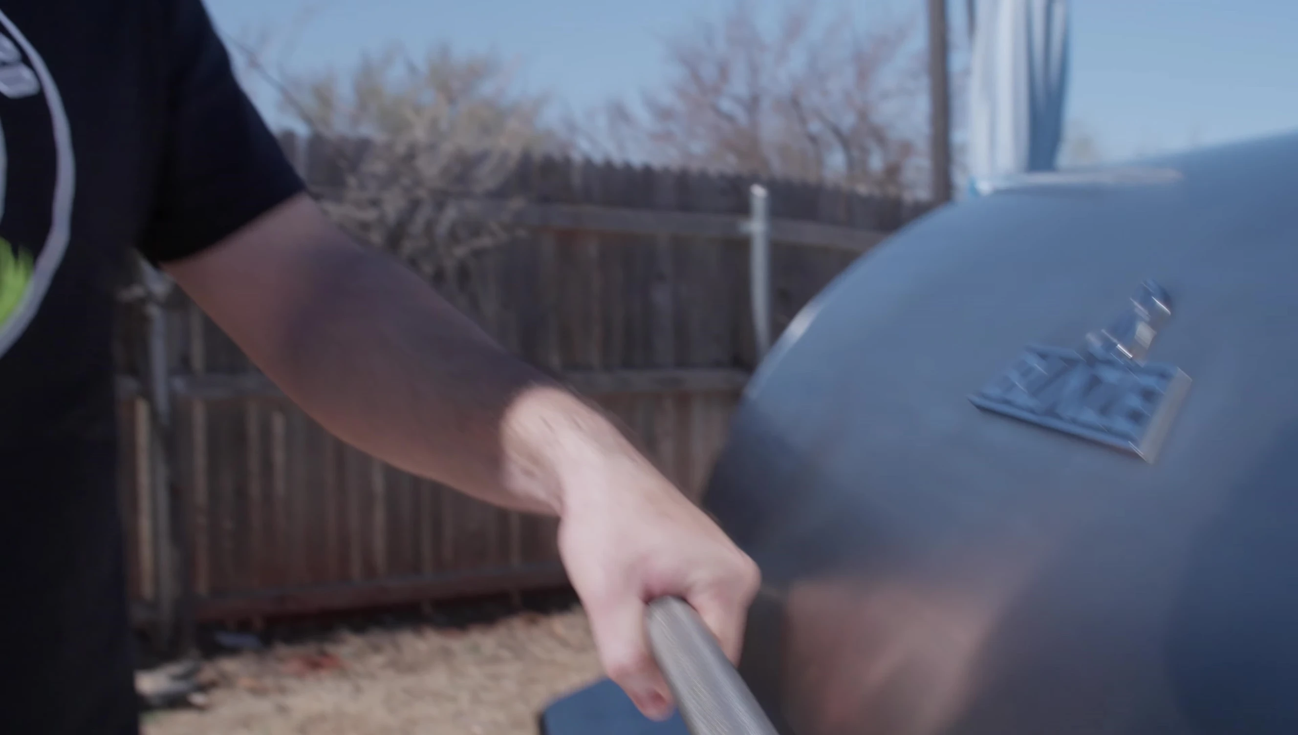 Close up of the rotating handle