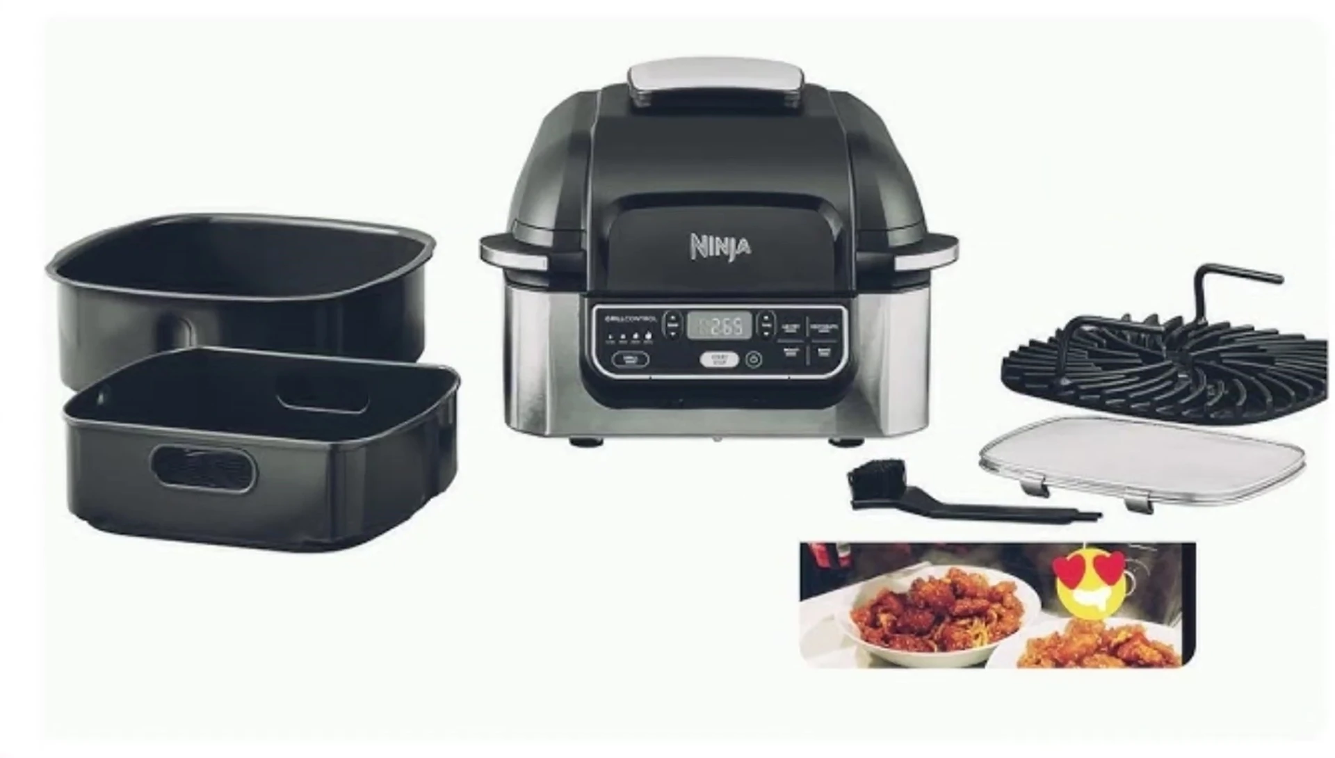 Food cooked on the Ninja Foodie Grill