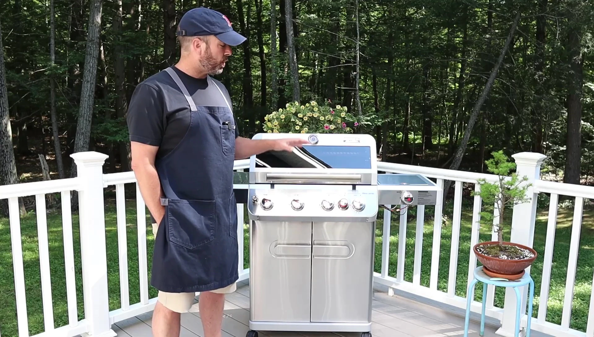 Overall shot of the grill