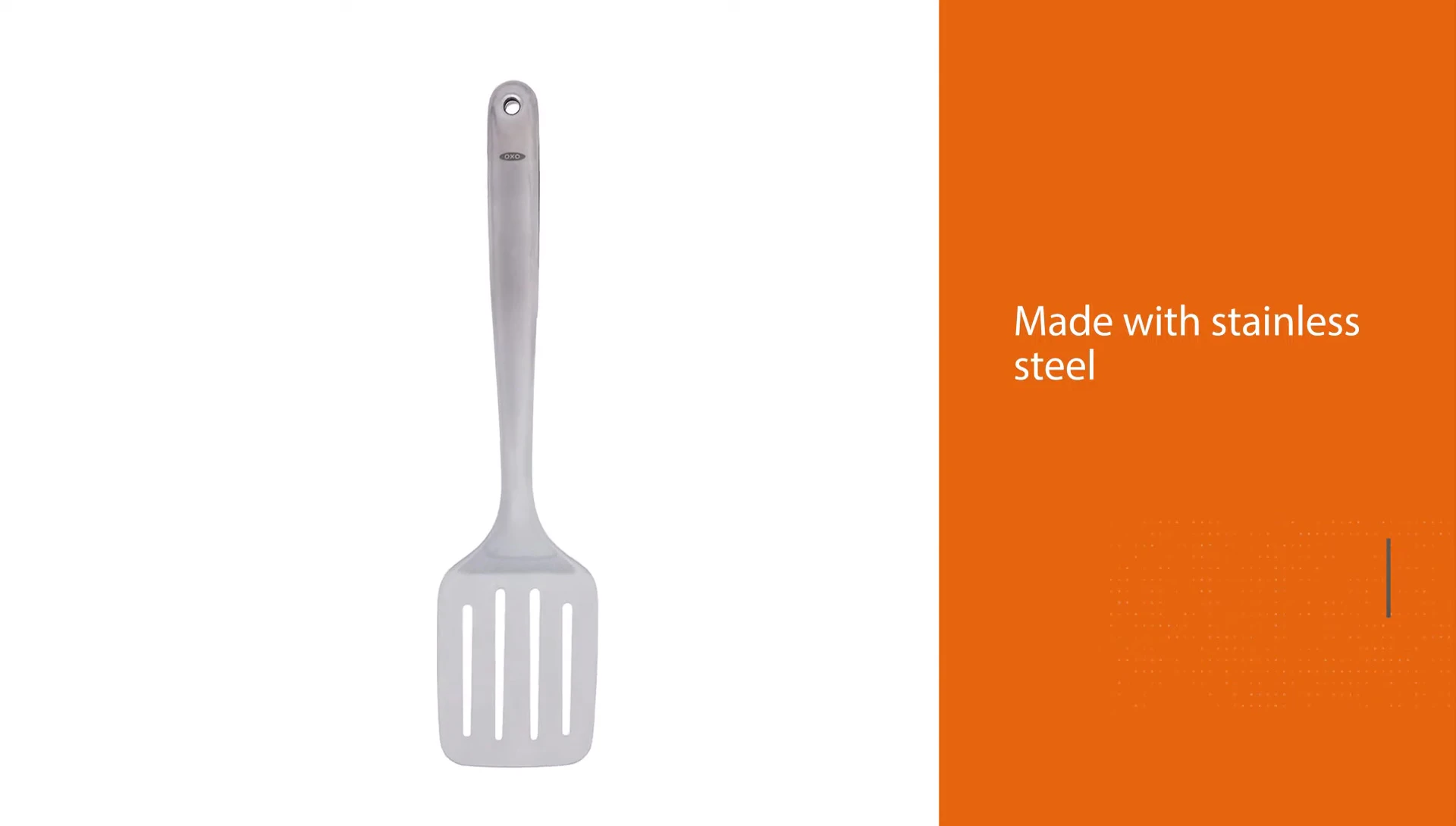 Highlighting the handle and brushed steel design
