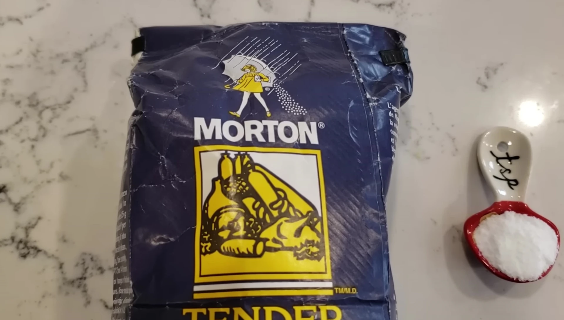Adding Morton's Tender Quick to the brisket.
