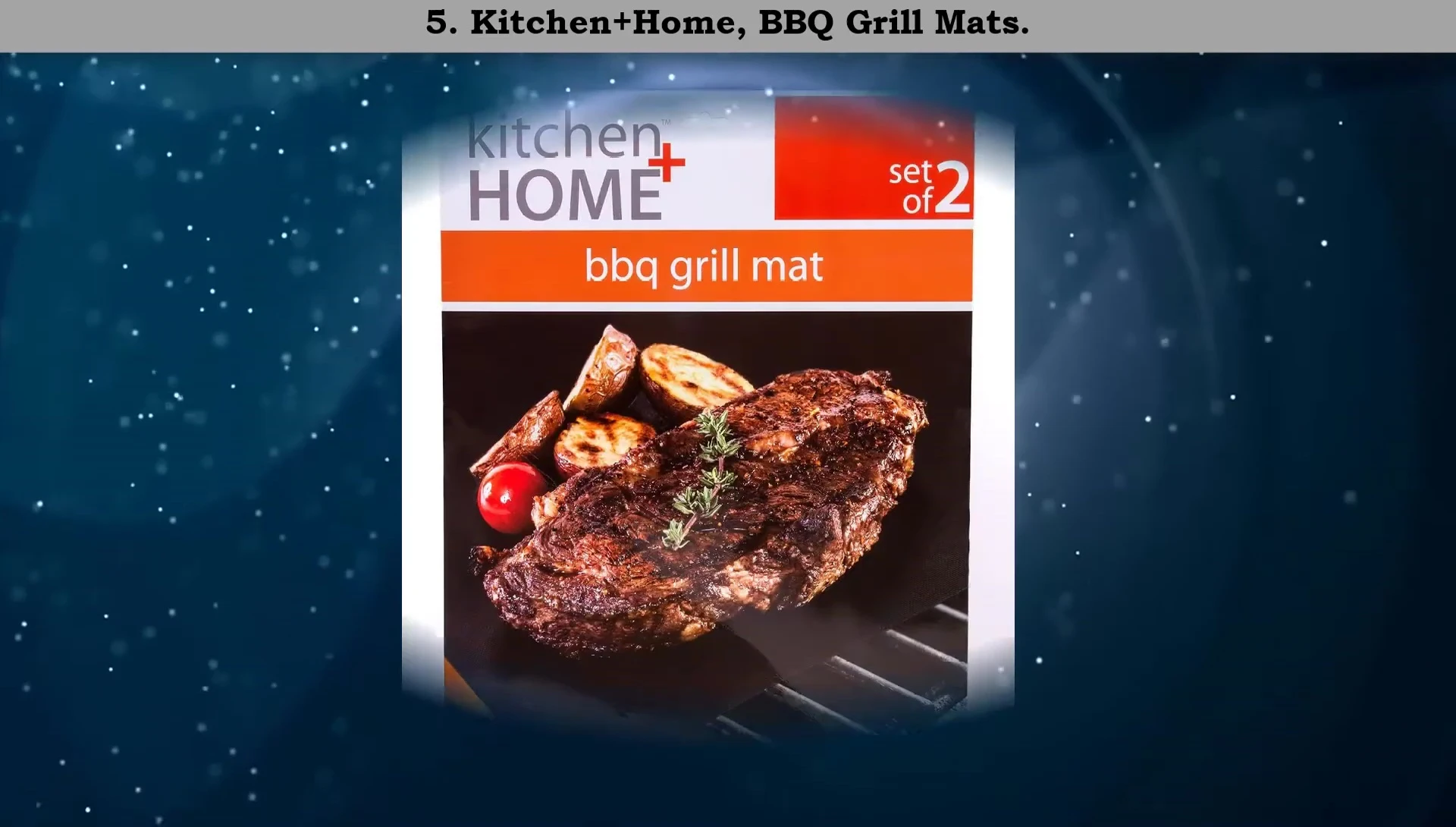 Close-up of the Kitchen + Home BBQ grill mats.
