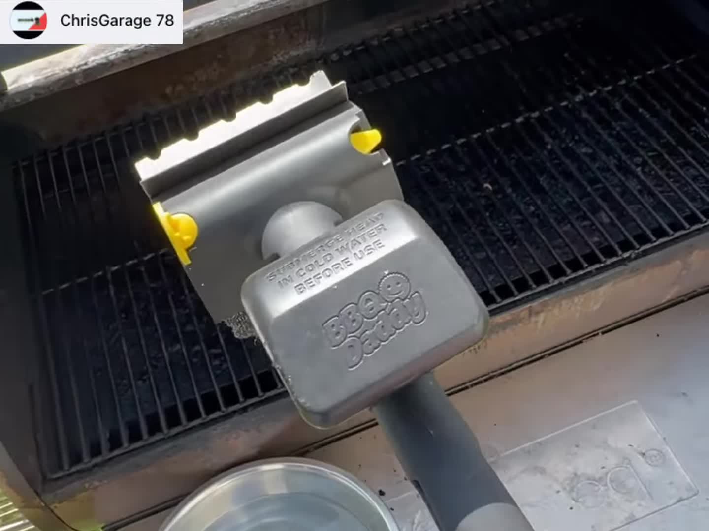 The BBQ Daddy grill cleaner shown in its packaging.