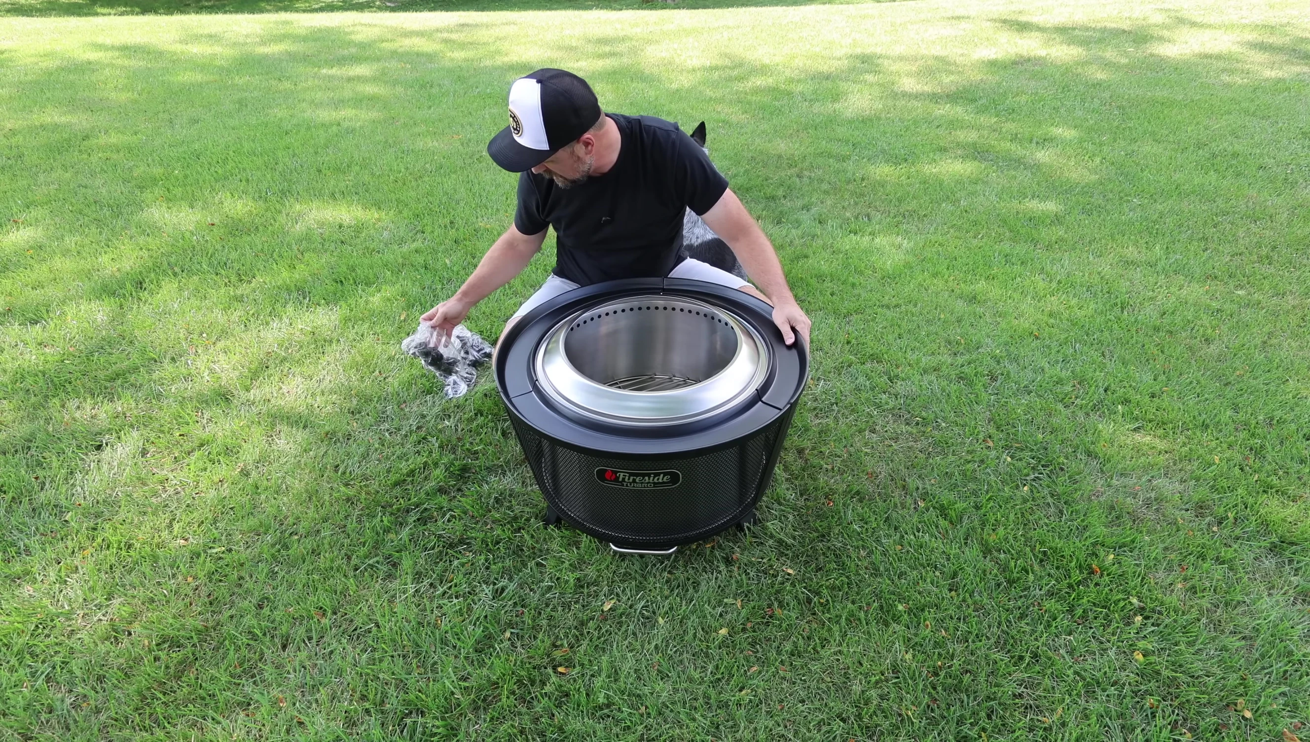 Adding decorative rocks to the top ring.