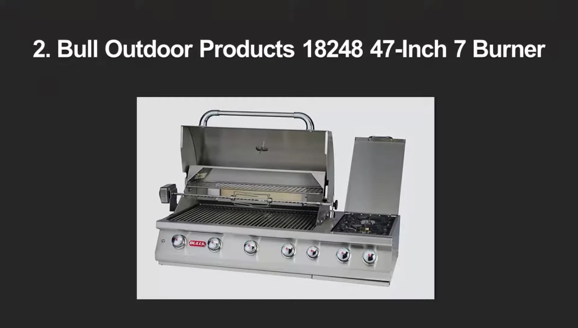 The Bull Outdoor Grill showcasing its features