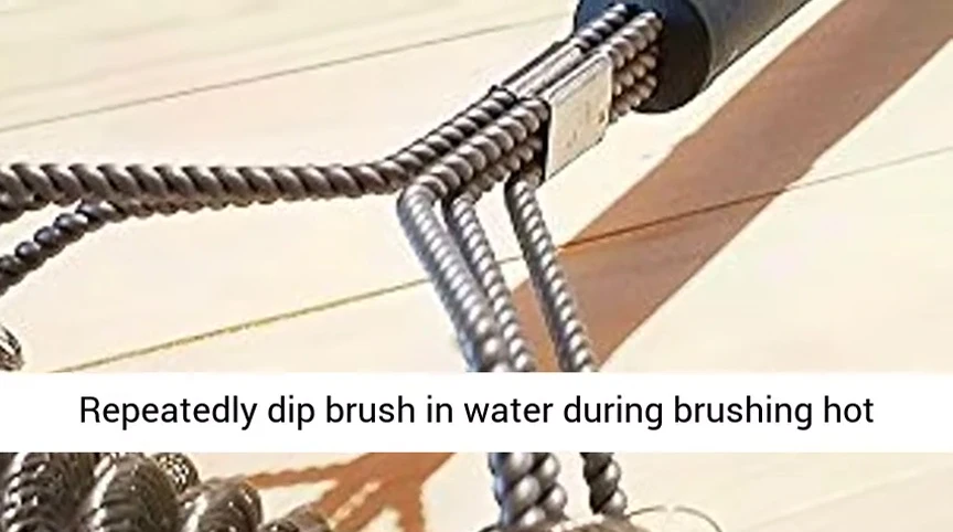 Demonstration of the steam cleaning technique for enhanced results.