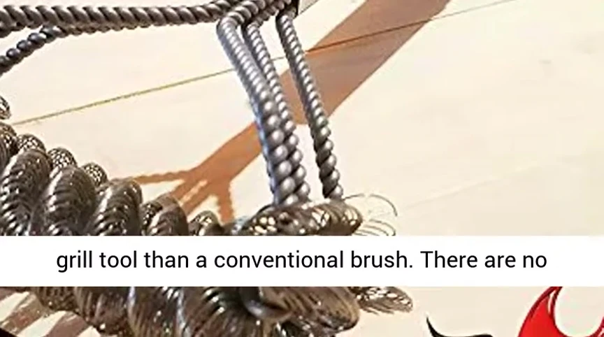 Image highlighting the rigidity of the brush compared to a standard bristle brush.