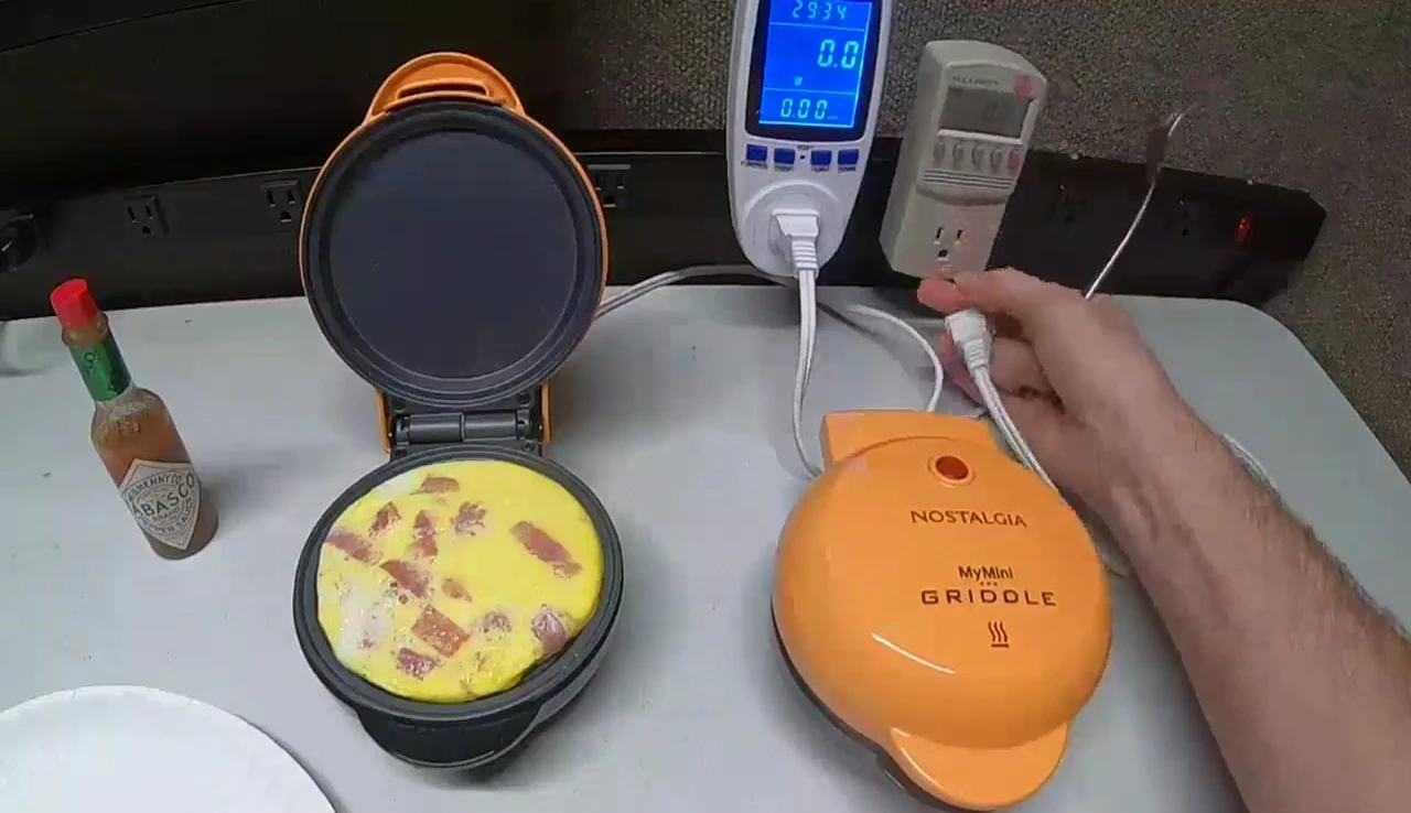 Food easily sliding off the non-stick surface.
