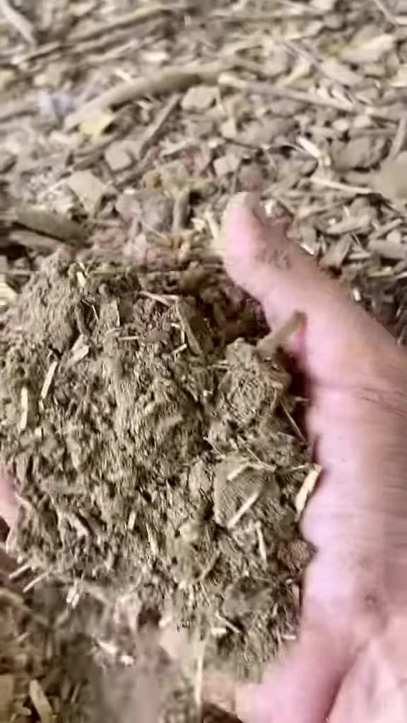 Showing the rich compost.