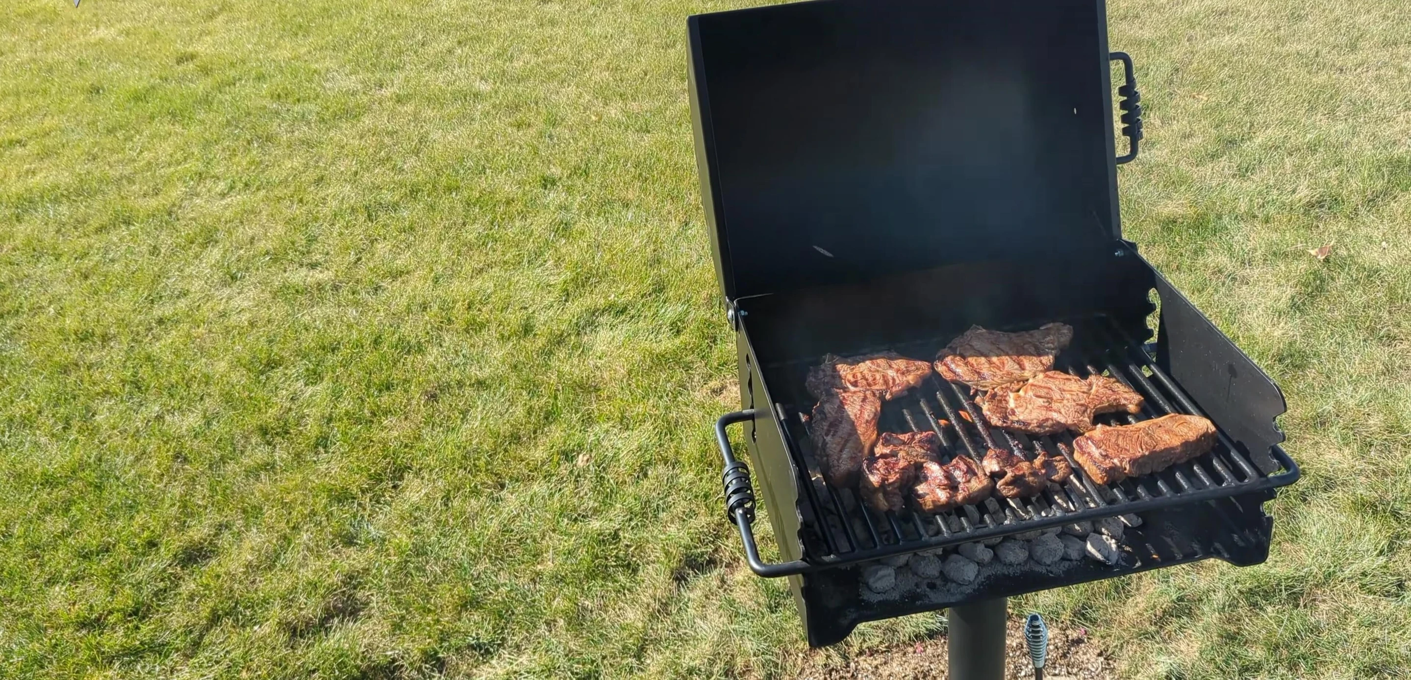 Close-up of cooked food on the grill
