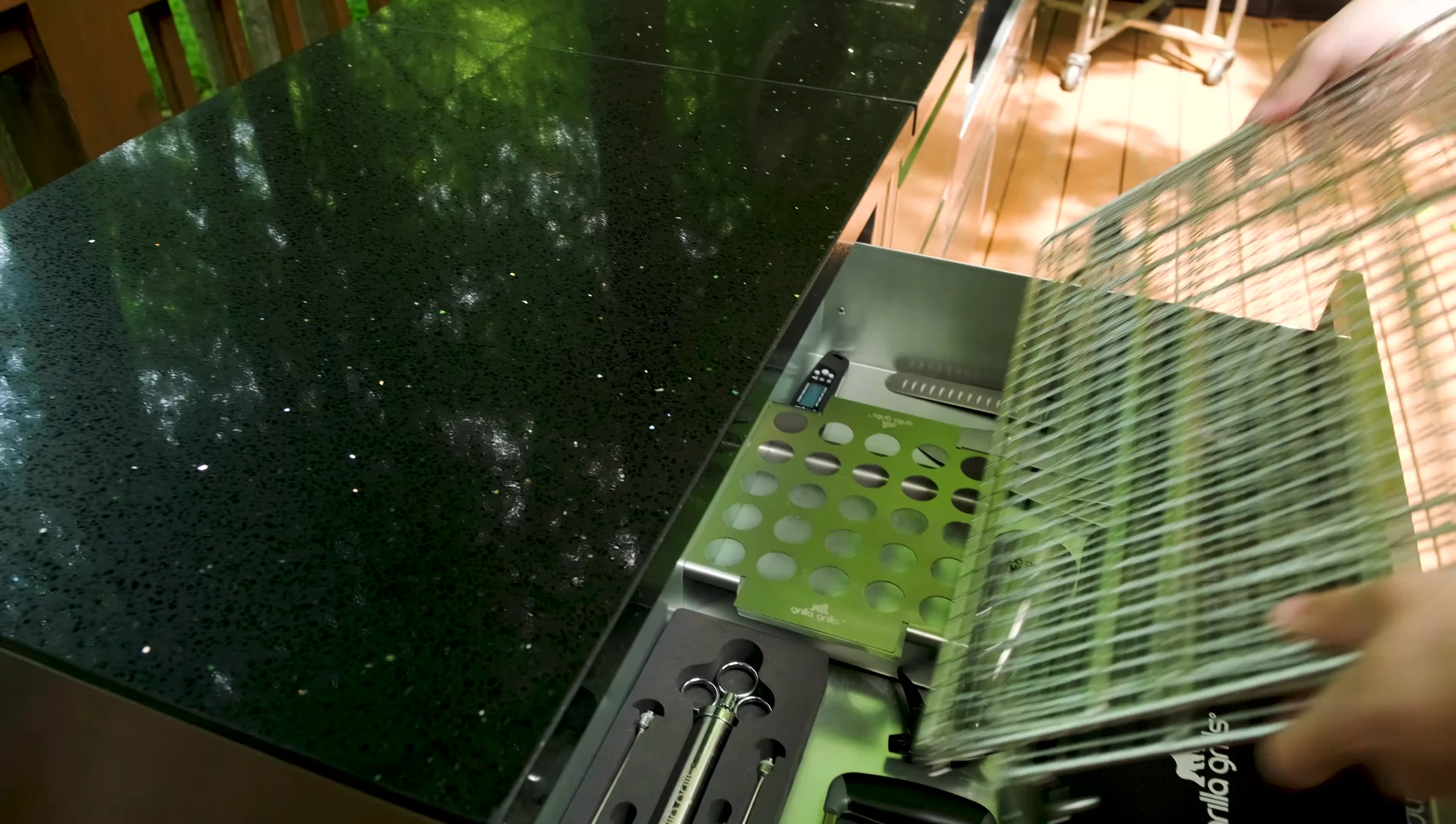 The collapsed rack showing its compact size for convenient storage.
