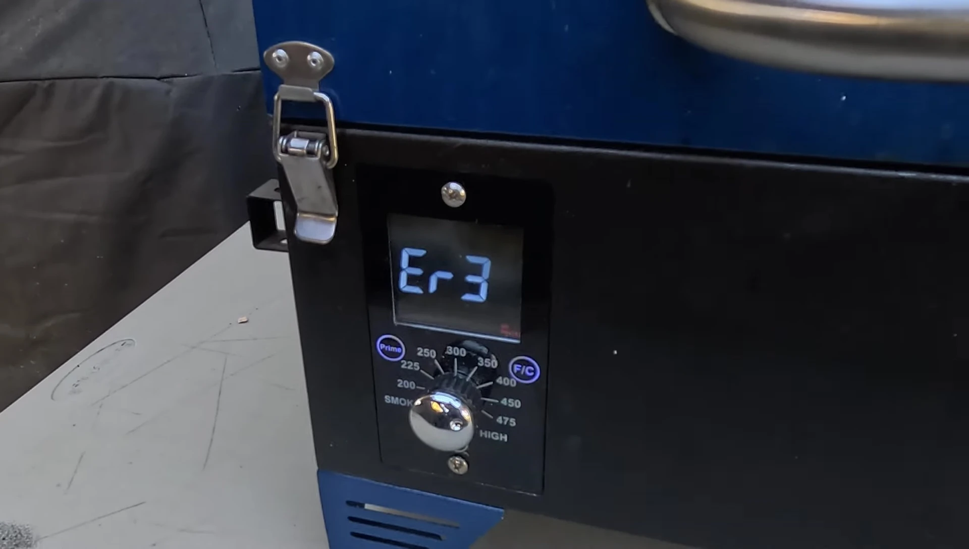 Error message on the AF300 indicating auger problems.