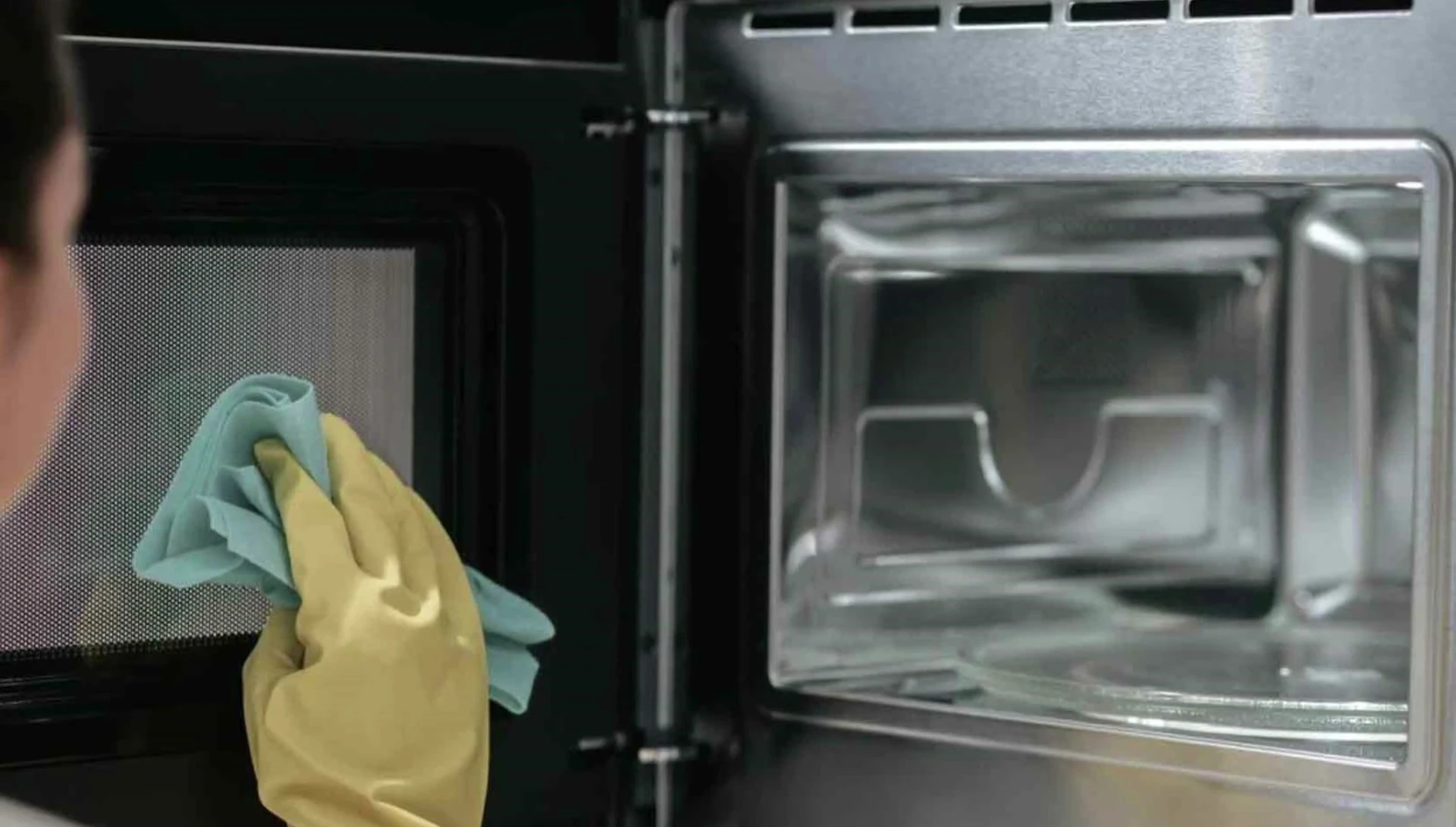 Before and after shot showing the effectiveness of oven cleaner