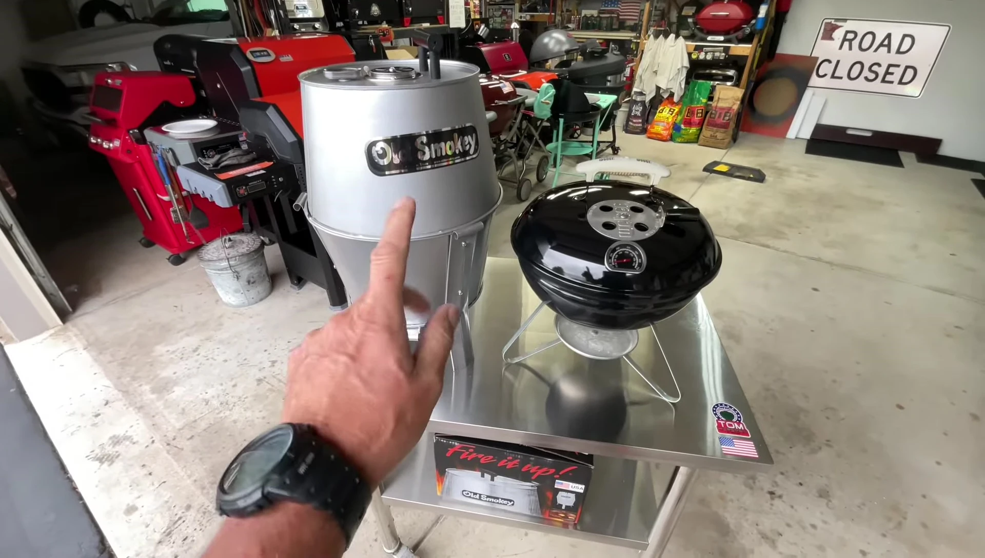A visual comparison of the interior space of both grills.