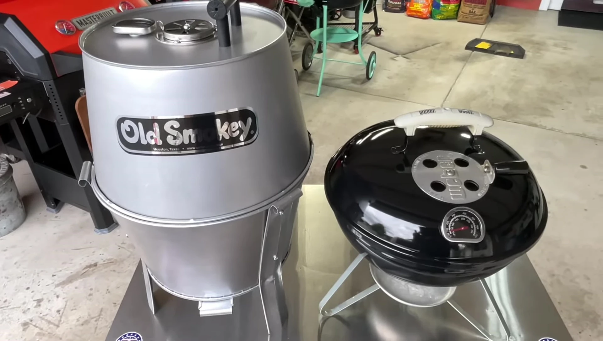 Screen showing the price comparison of both grills.