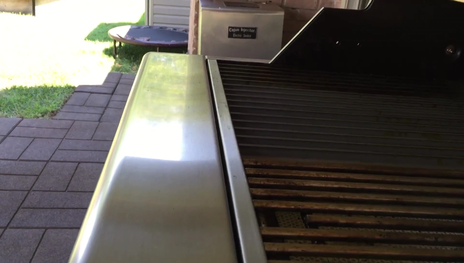 Showing how flush the Grill Grates sit with the grill frame.
