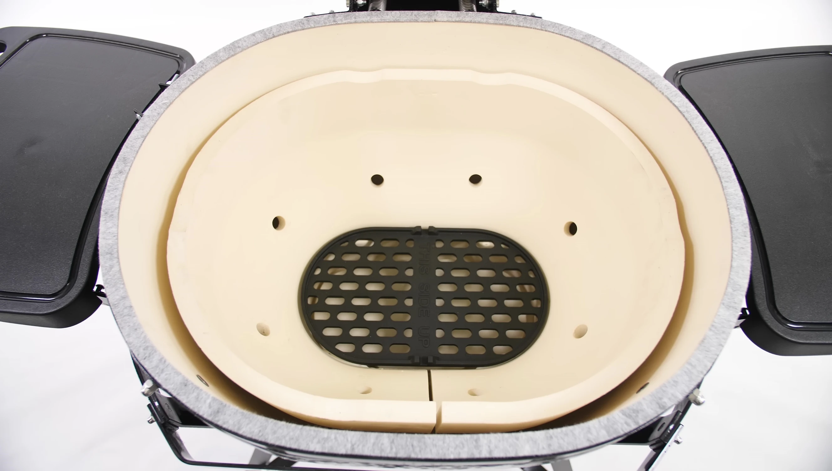 Close-up showing the double-walled ceramic construction.