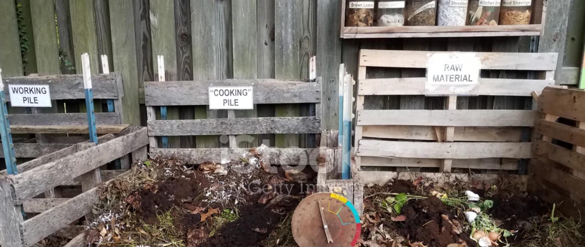Layered compost pile, showcasing the lasagna method
