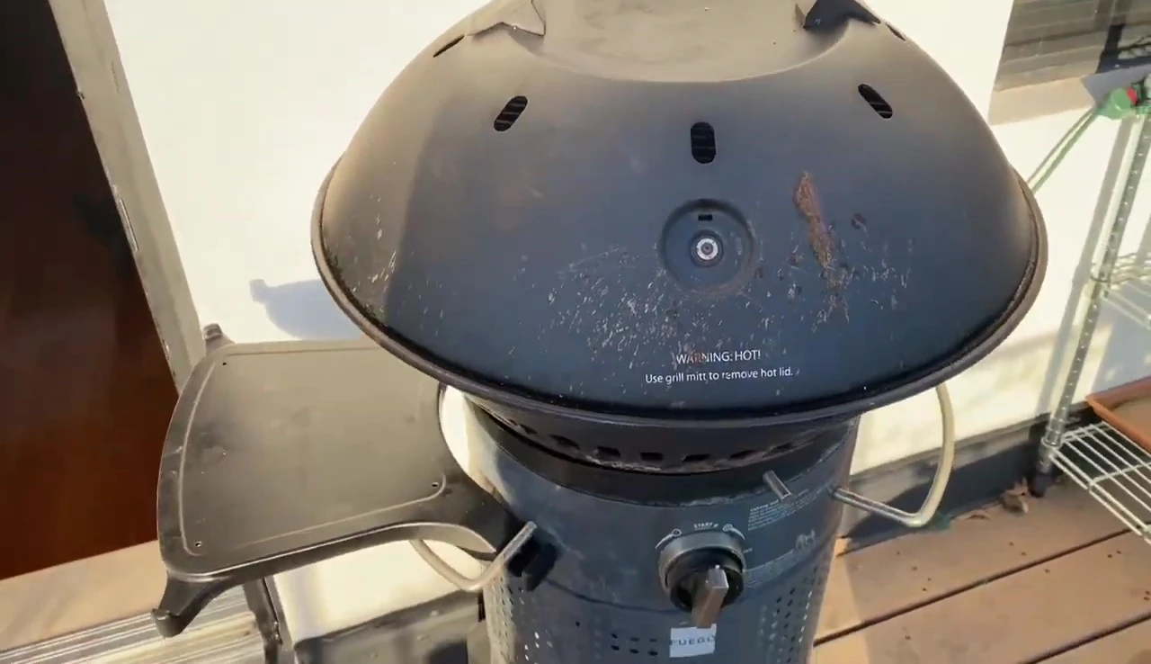 Food being cooked on the Fuego grill.