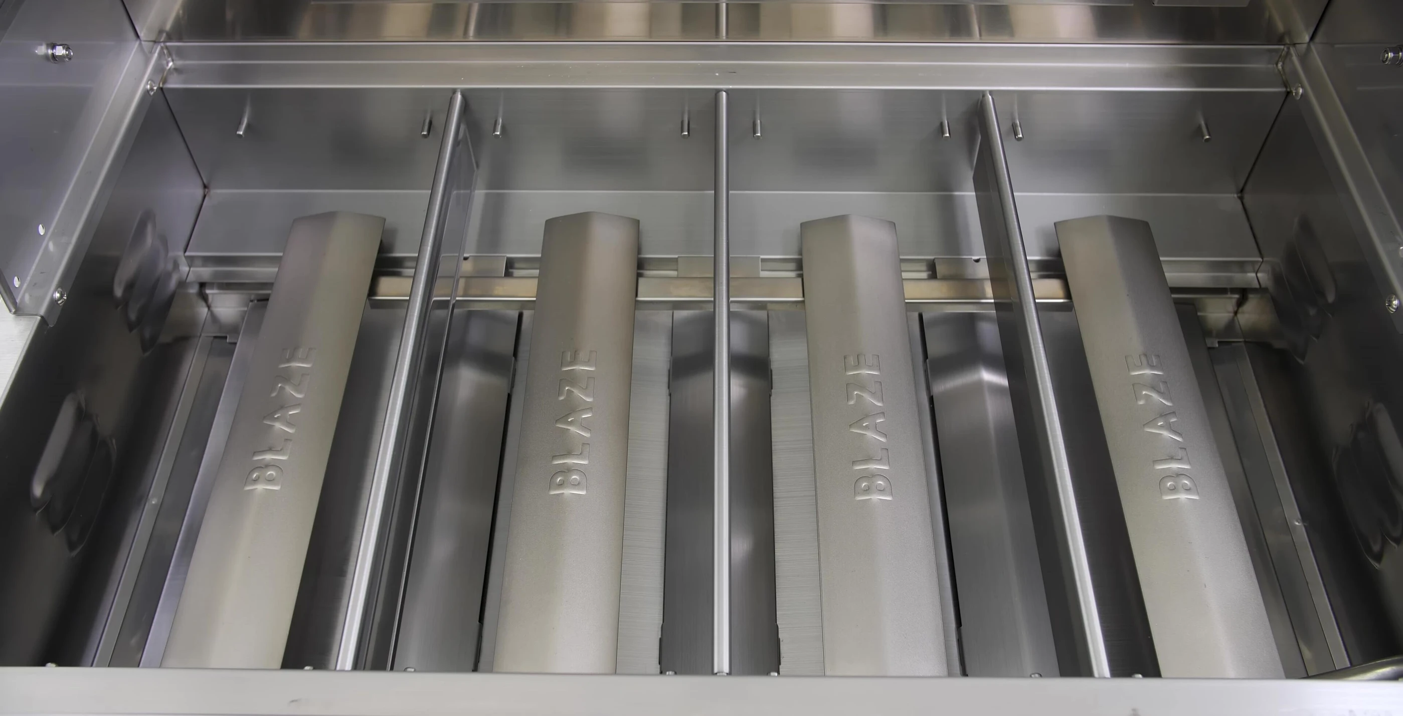 Comparison shot of Blaze burners and standard tube burners
