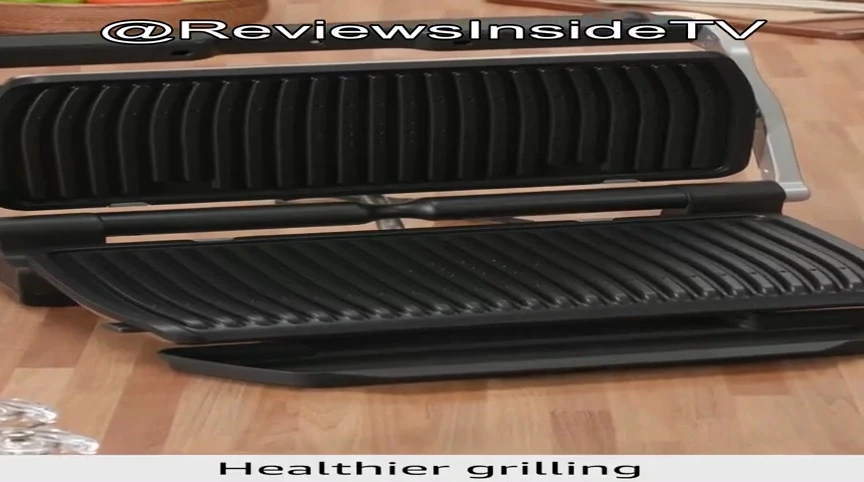 The grill showcasing its large cooking surface.