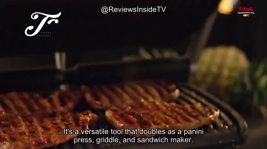 The OptiGrill XL demonstrating its versatility as a panini press.